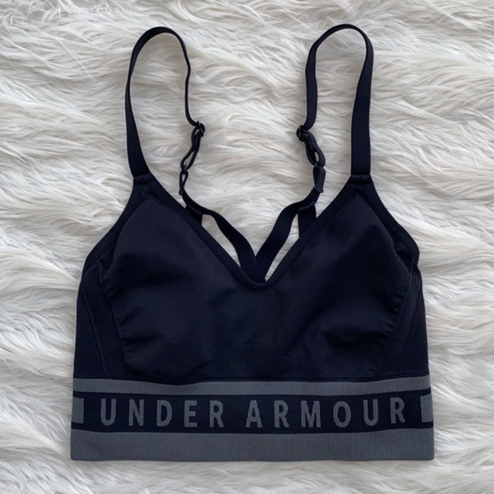 Under Armour‎ | Black Seamless Longline Sports Bra - Picture 2 of 14